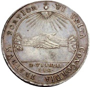 1 Thaler - Christof Frederick and Jost Christian Contract of seperation, Germany, 1719 reverse image