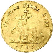 ½ Ducat - Christoph Frederick and Jost Christian, Germany, 1715 reverse image