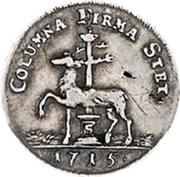 ½ Ducat - Christoph Frederick Silver pattern strike, Germany, 1715 reverse image