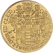 ½ Ducat - Charles Louis and Henry Christian Frederick, Germany, 1770 reverse image