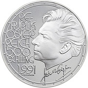 500 Schilling Herbert von Karajan obverse image