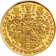 2 Ducats - Christof Louis II and Frederick Botho, Germany, 1743 reverse image