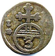 1 Dreier - Henry Ernest I, Germany, 1671 reverse image