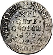 16 Gute Groschen - Ernest and Louis Christian obverse image