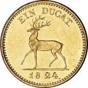 1 Ducat - Henry XXIII, Germany, 1824 reverse image