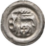 Denier Bracteate - Henry II, Germany, 1242-1272 reverse image