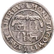 ¼ Thaler - Wolfgang, Louis II, Henry XXI, Albert George and Christoph I, Germany, 1546-1552 reverse image