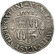 ½ Thaler - Wolfgang, Louis, Henry, Albert George and Christoph, Germany, 1546-1555 reverse image
