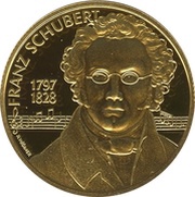 500 Schilling Franz Schubert, Austria, 1997 reverse image