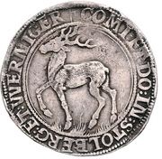 1 Thaler - Albert George, Christoph I and Wolf Ernest, Germany, 1575 reverse image