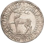 1 Thaler - Albert George, Christoph I, Wolf Ernest, Botho, John and Henry XXII, Germany, 1575 reverse image