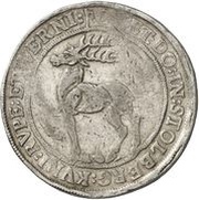 1 Thaler - Albert George, Christof I, Wolf Ernest, John and Henry XXII, Germany, 1577-1581 reverse image