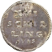 16 Schilling Swedish Occupation, Germany, 1715 reverse image
