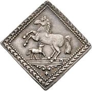 ½ Ducat Klippe; Silver pattern strike, Germany, 1740 reverse image