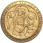 500 Schilling Birth of Jesus Christ obverse image