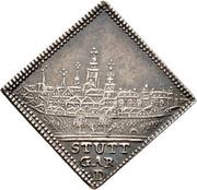 ½ Ducat Klippe; Silver pattern strike obverse image
