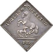 ½ Ducat Klippe; Silver pattern strike, Germany, 1750 reverse image