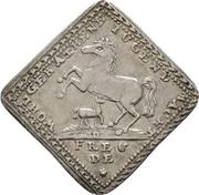 1 Ducat Klippe; Silver pattern strike, Germany, 1740 reverse image
