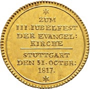 1 Ducat Tricentenary of the Reformation reverse image