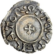 Denier - Burchard III and emperor Otto I Breisach mint, Germany, 962-973 reverse image