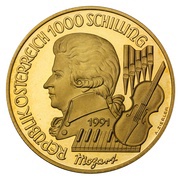 1000 Schilling Zauberflöte obverse image