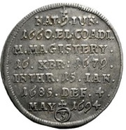 1 Groschen - Louis Anthony of Pfalz-Neuburg Death, Germany, 1694 reverse image