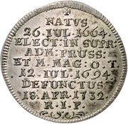 1 Groschen - Francis Louis Pfalzgraf of Neuburg Death, Germany, 1732 reverse image
