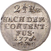 2½ Kreuzer - Charles Alexander, Germany, 1776 reverse image