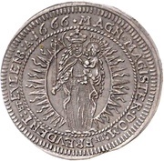 4 Kreuzers - John Casper of Ampringen, Germany, 1666-1670 reverse image