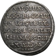 ¼ Thaler - Louis Anthony of Pfalz-Neuburg Death, Germany, 1694 reverse image