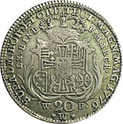 20 Kreuzers - Charles Alexander of Lothringen, Germany, 1776 reverse image