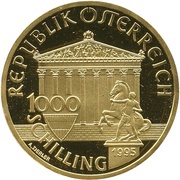 1000 Schilling Olympic Movement; Zeus obverse image