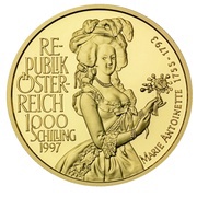 1000 Schilling Marie Antoinette obverse image