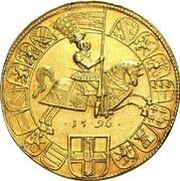 10 Ducats - Maximilian, Germany, 1596 reverse image