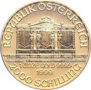 2000 Schilling Vienna Philharmonic; Gold Bullion Coinage obverse image