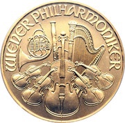 2000 Schilling Vienna Philharmonic; Gold Bullion Coinage reverse image