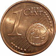 1 Euro Cent reverse image