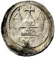 Denier - Folmar of Karden von Blieskastel, Germany, 1183-1189 reverse image