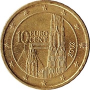 10 Euro Cents 1st map obverse image
