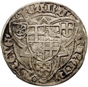 1 Weißpfennig - Raban of Helmstedt, Germany, 1438 reverse image