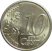 10 Euro Cents 2nd map reverse image