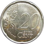 20 Euro Cents 2nd map reverse image