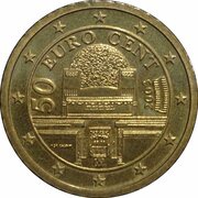 50 Euro Cents 1st map obverse image