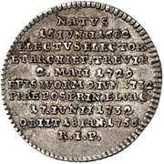 1⁄32 Thaler - Francis George of Schönborn Death, Germany, 1756 reverse image
