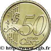50 Euro Cents 2nd map reverse image