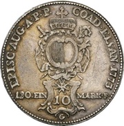 10 Kreuzers - Clemens Wenzel of Sachsen, Germany, 1773-1775 reverse image