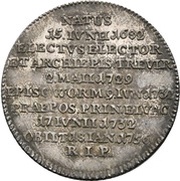⅛ Thaler - Francis George of Schönborn Death, Germany, 1756 reverse image