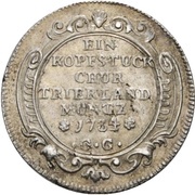 1 Kopfstück - Francis George of Shönborn, Germany, 1734 reverse image