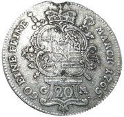 20 Kreuzers - John Philip of Walderdorff, Germany, 1760-1765 reverse image