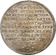 ½ Thaler - Francis George of Schönborn Death, Germany, 1756 reverse image